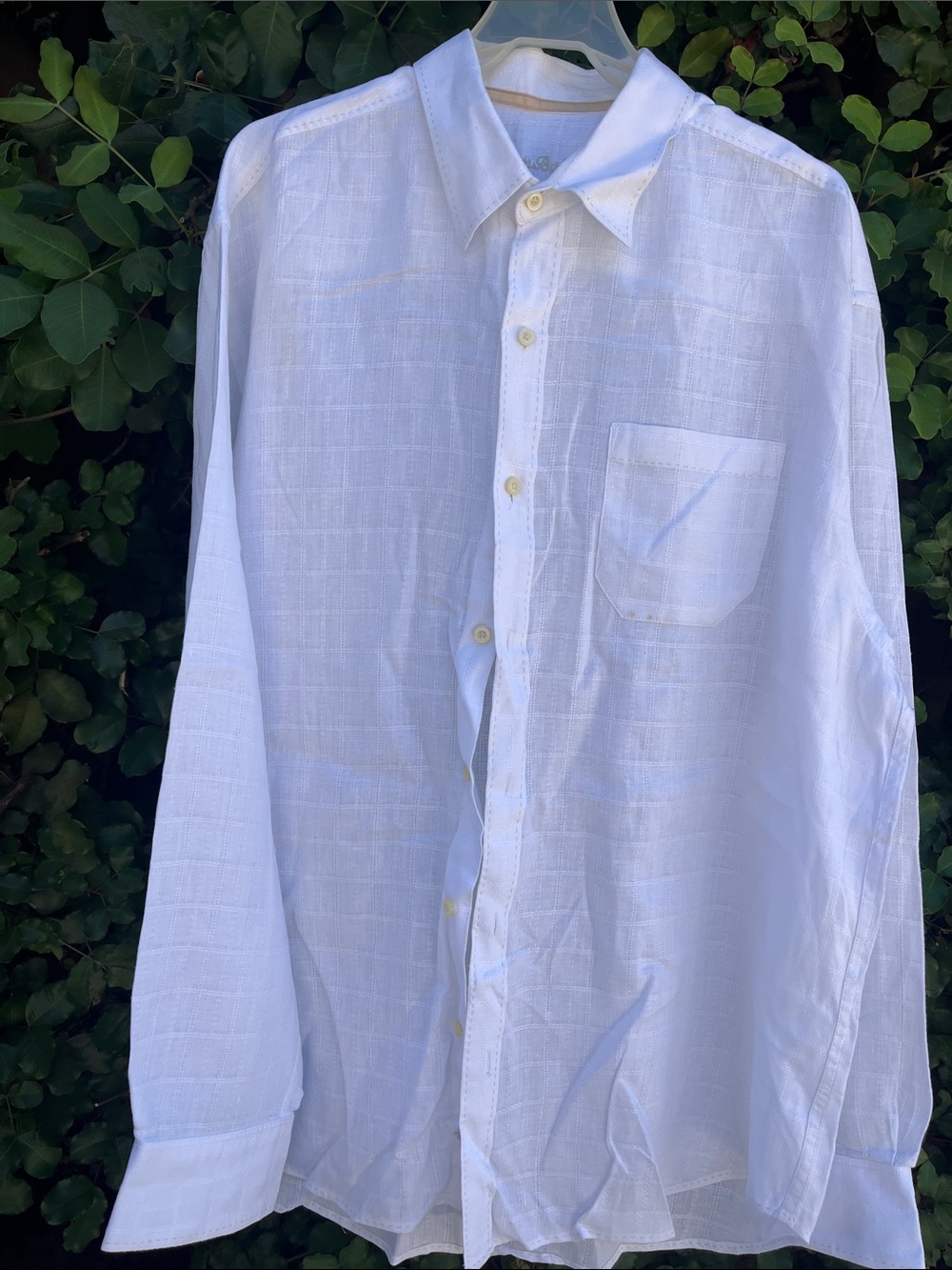 Tommy Bahama White Long-Sleeve Button Front Shirt